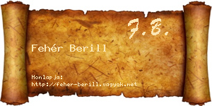 Fehér Berill névjegykártya